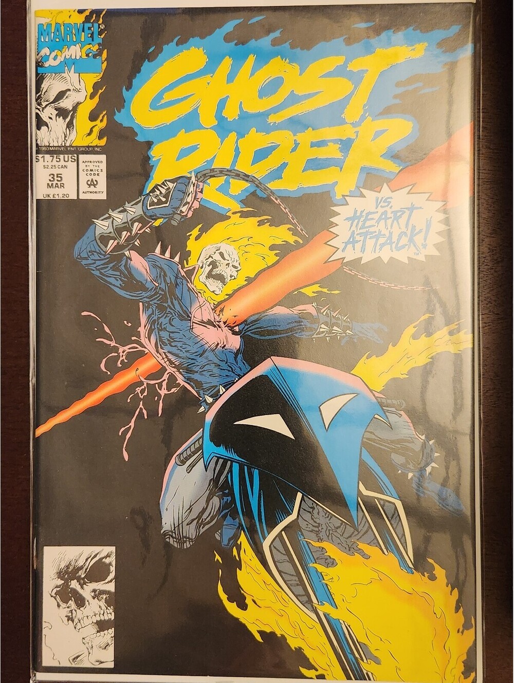 Ghost Rider #35A Direct Edition vs Heart Attack NM Marvel 1993